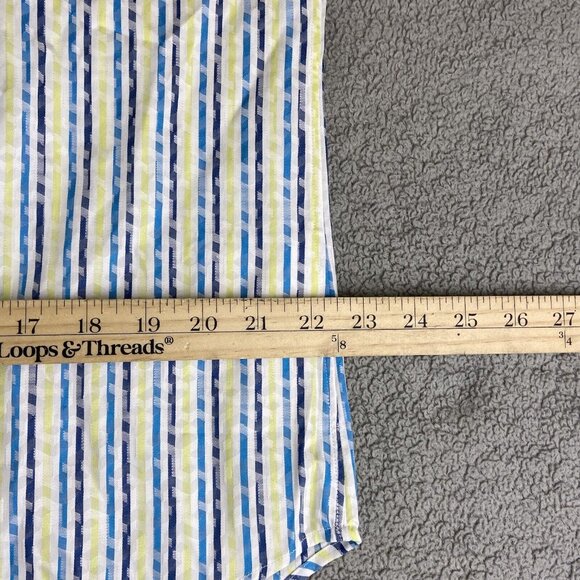 Robert Graham Shirt Men's Large Striped Button Long Sleeve Dinosaur‎ Flip Cuff - Picture 12 of 16